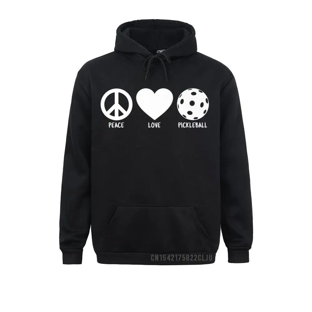 Cute Peace Love Pickleball Warm Men Sweatshirts NEW YEAR DAY Printing Hoodies Long Sleeve Wholesale Sportswears Boy