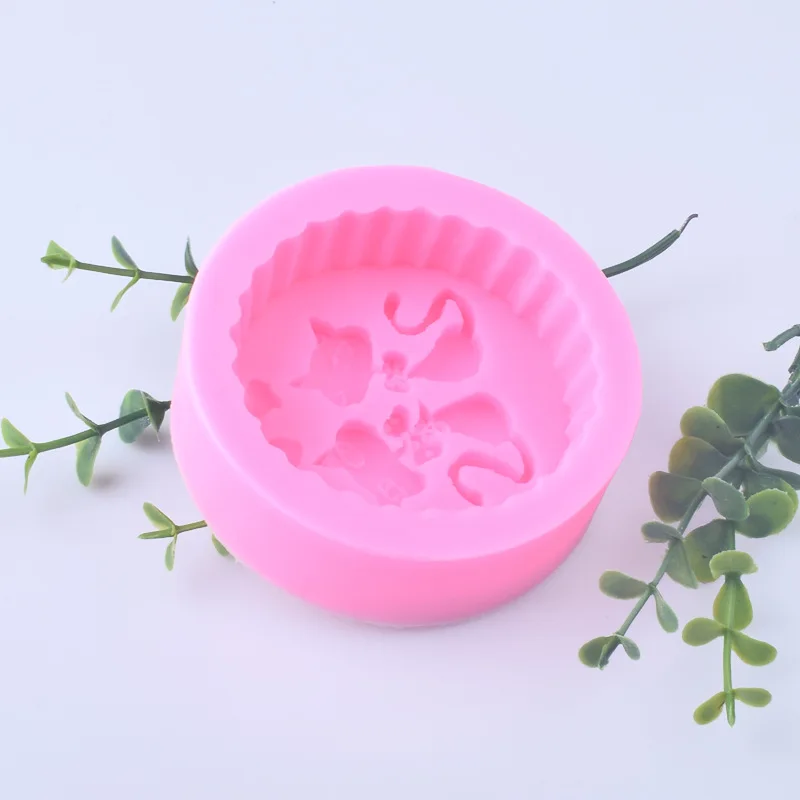 Stampo in Silicone antiaderente stampo per sapone in Silicone 3D fai da te New Cat Craft Art stampo per sapone in Silicone stampo artigianale stampo