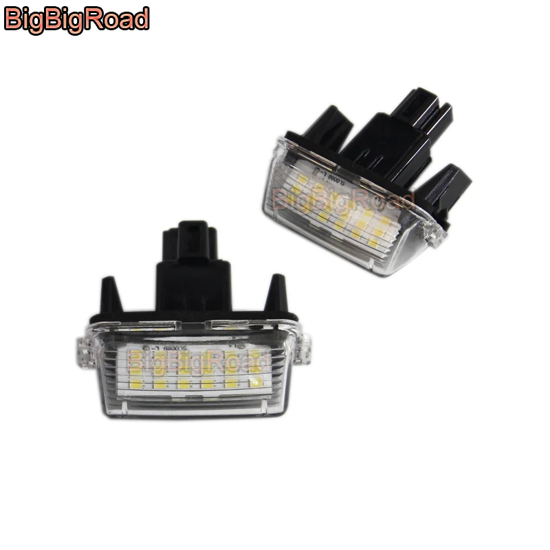 

BigBigRoad For Citroen C3 C3 II C3 Picasso C4 Picasso LED Car License Plate Light Number Frame Lamp LED Lights