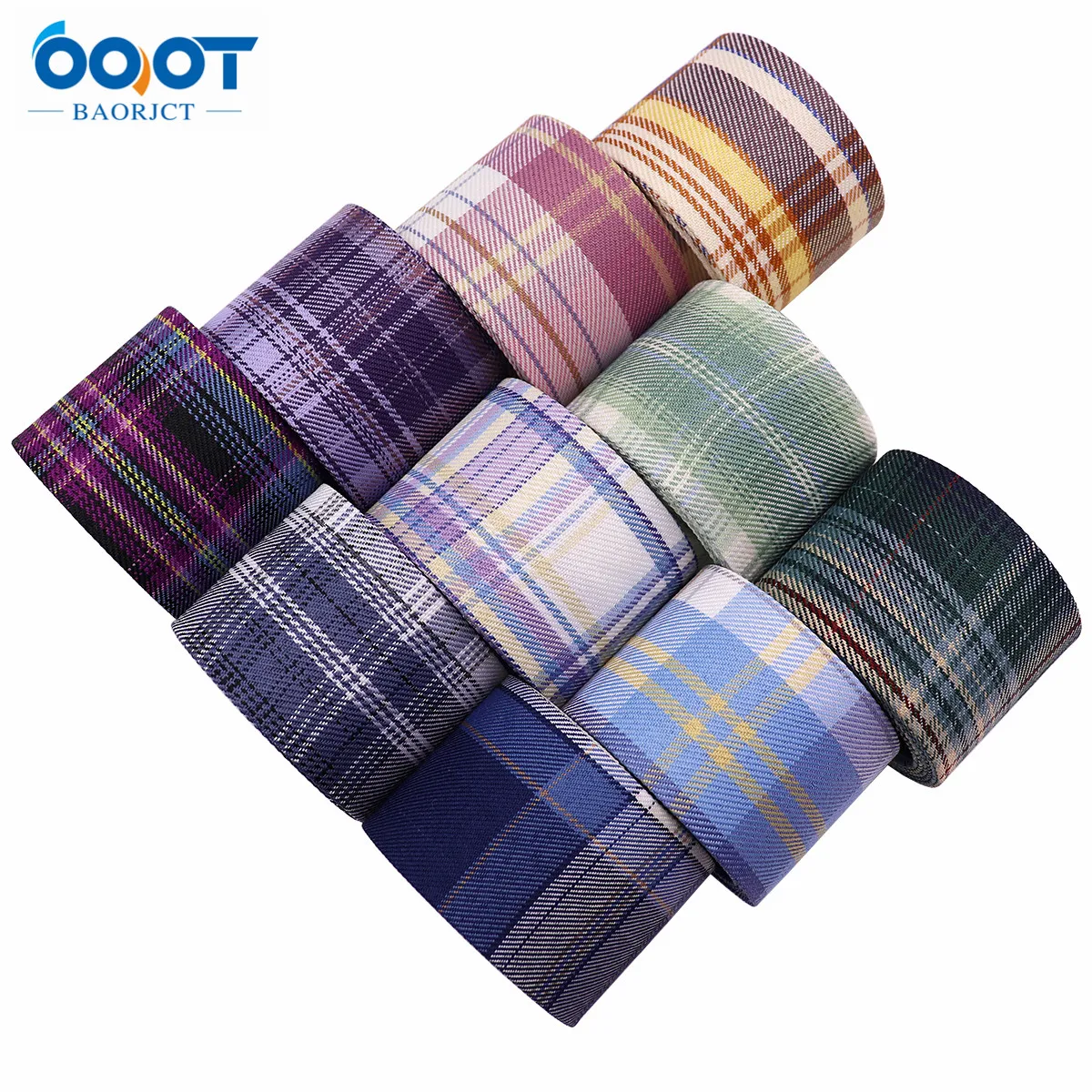 Double-Sided Lattice Thicken Cloth Ribbon 5Yards 211105-1 40MM DIY Crafts Hairclip Apparel Accessories And Sewing Decorations