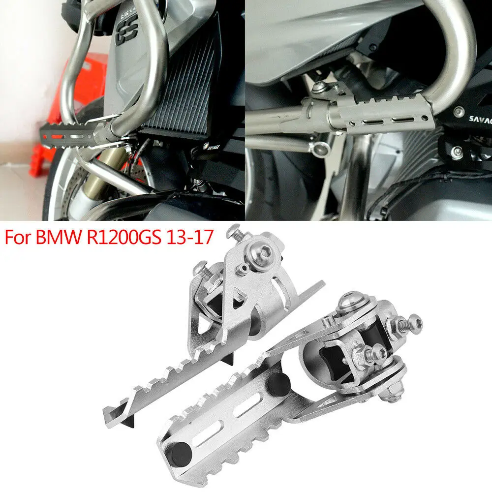 

Highway Front Foot Pegs Pedals Footrest for Pipes Triumph Tiger Explorer Clamps to 25mm Diameter Tube for BMW R1200GS LC 13-17