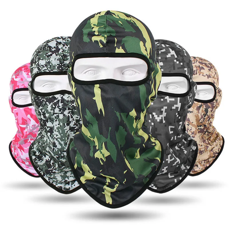 

Cycling Balaclava Camouflage War game CS Full Face Mask Bike Quick Dry Caps Hunting Scarf Moto Helmet Shield