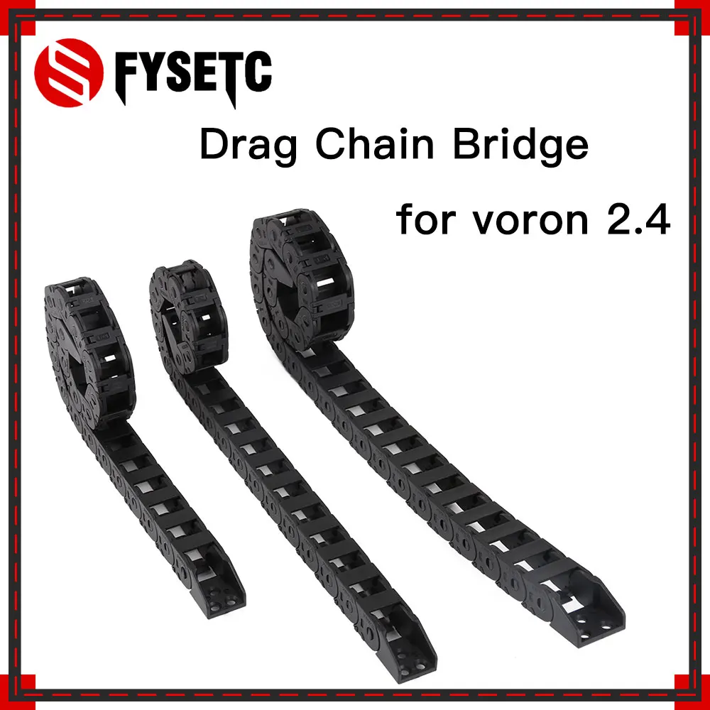 

FYSETC VORON 2.4 Cable Chain Set Chain bridge Cable Carrier Black Openning Type Wire Chains For Voron 2.4 Voron Swtichwire Voron