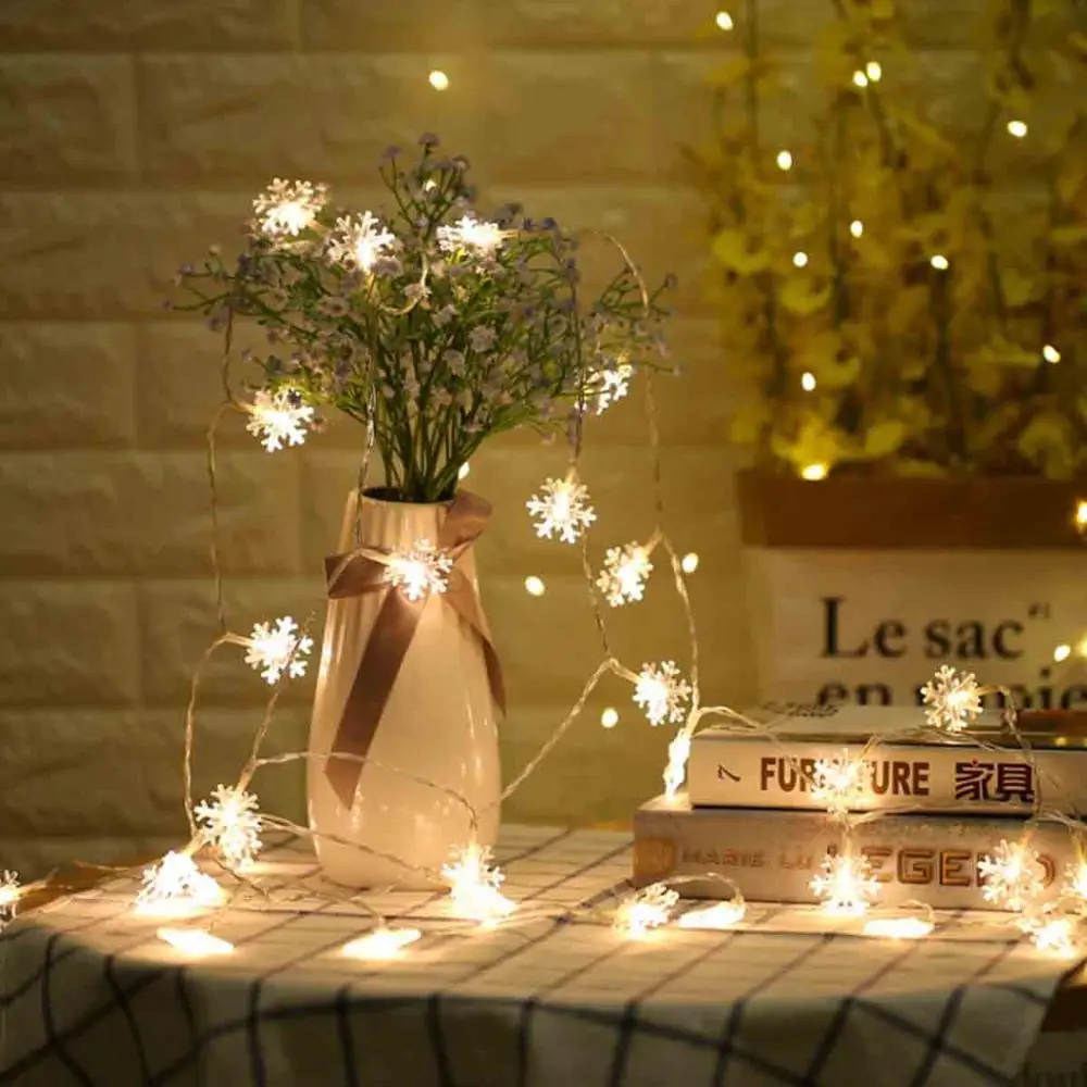 Luces de hadas de Navidad, luces led para interior y exterior, cadena de luces, decoración de hadas para vacaciones de Año Nuevo, iluminación led