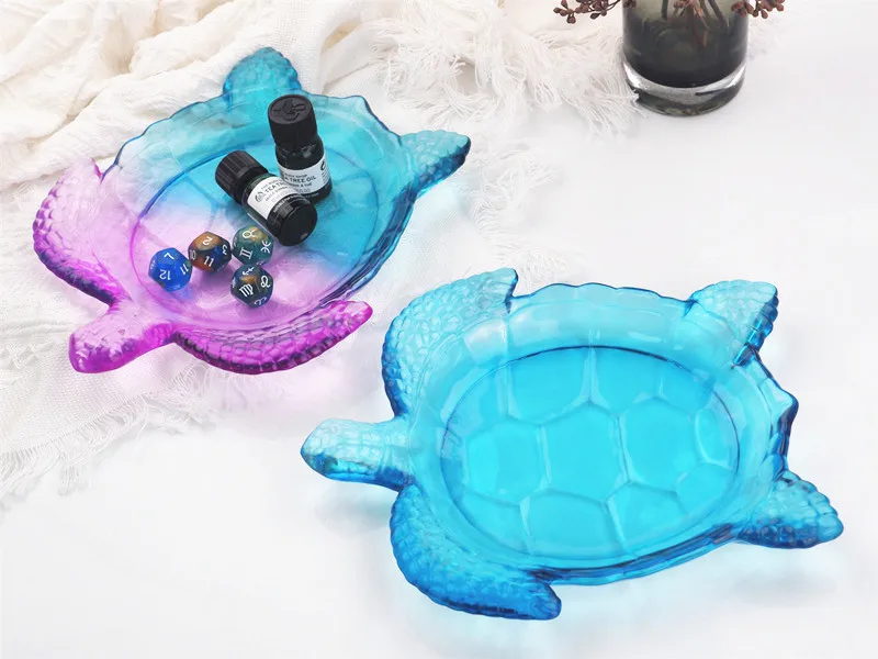 Sea Turtle Tray Silicone Mold For Pad Fruit Tray DIY Clay Epoxy UV Resin Mold Coaster Silicone Mold Home Decor