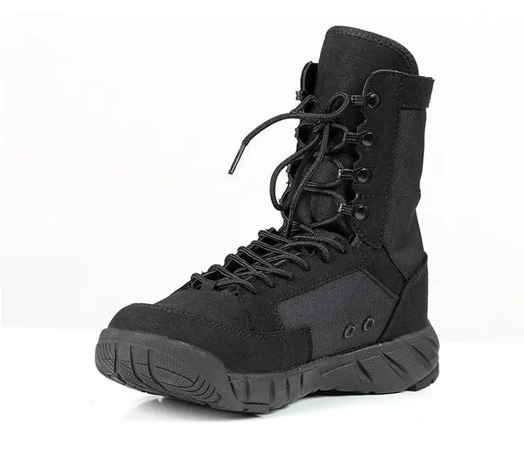 Lightweight Man Tactical Boots Combat Training Lace Up Waterproof Outdoor Hiking Breathable Shoes