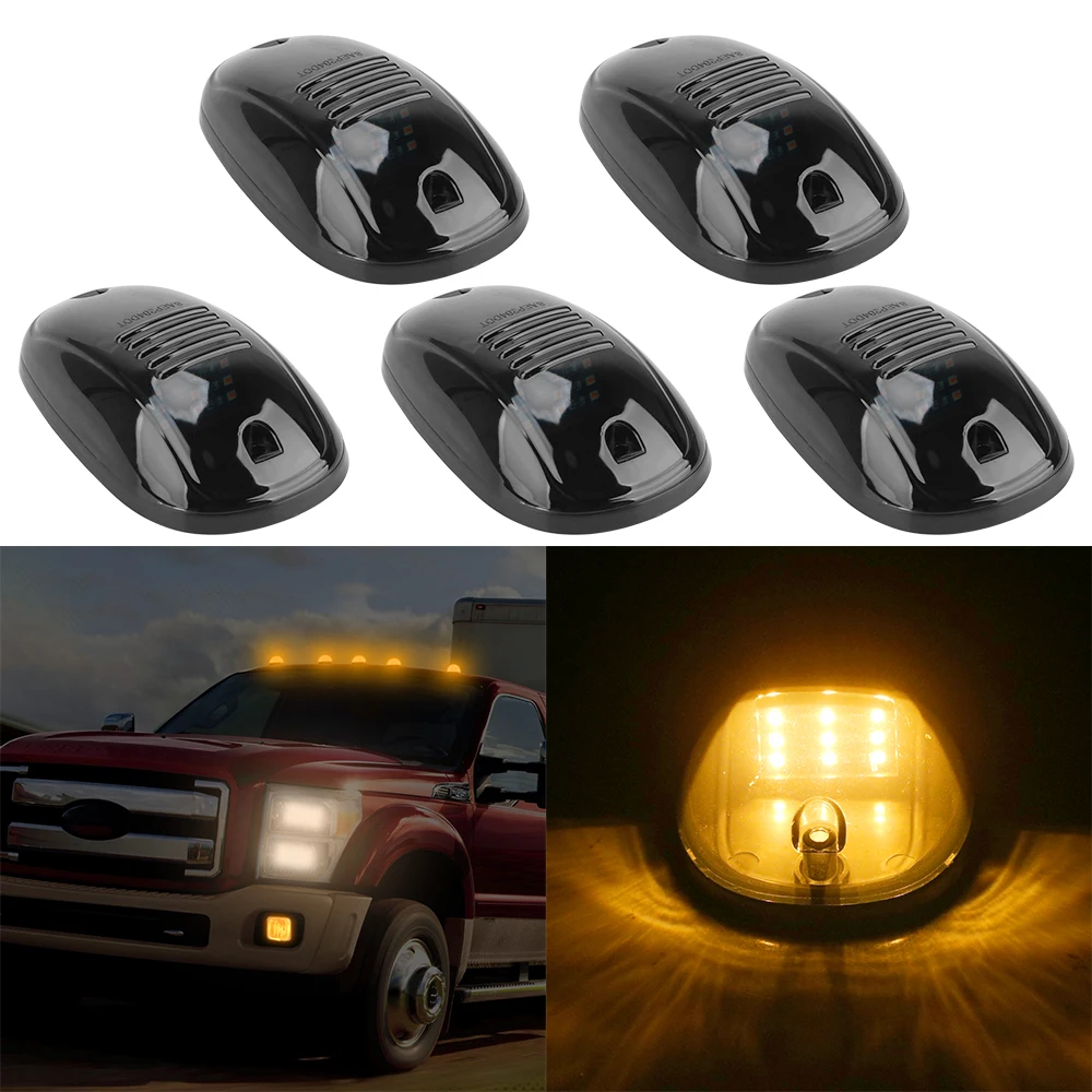 12V 24V 5pcs LED Lights Off Road 4x4 Pickup Roof Dome Ceiling Lamps Truck Side Marker Position Bulbs Fog Running Car Accessories