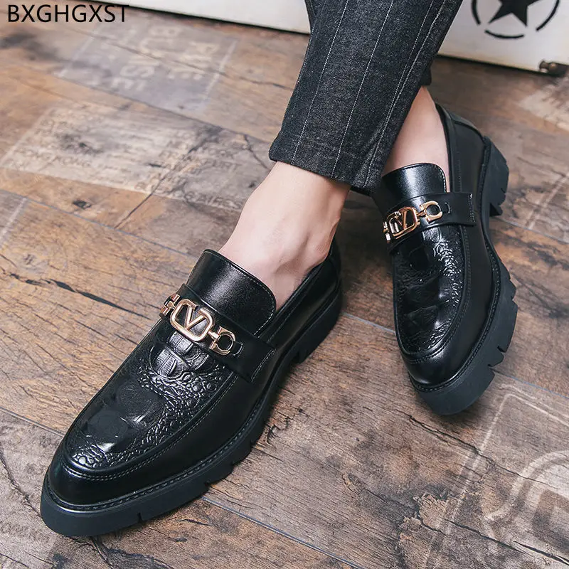 Crocodile Shoes Men Italian Loafers Men Dress Shoes Leather Wedding Shoes for Men 2024 أحذية رجالية Zapatos De Fiesta Chaussure