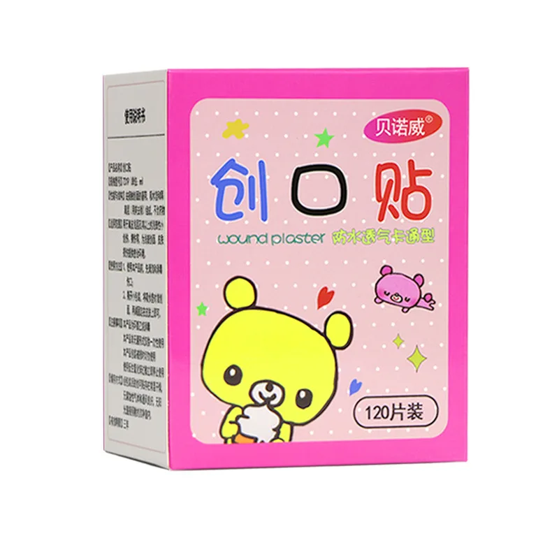 100PCs Waterproof Breathable Cute Cartoon Band Aid Hemostasis Adhesive Bandages First Aid Emergency Kit For Kids Children