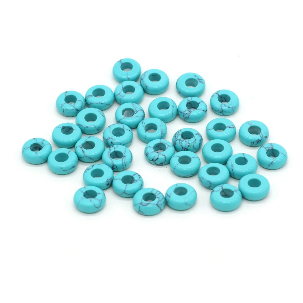Großhandel 100 Stück Natursteinperlen, großes Loch, Abacus-Form, Agts-Steinperlen für die Herstellung von Schmuck, Halsketten, Loch 4 mm, Größe 5 x 10 mm – Detail 14