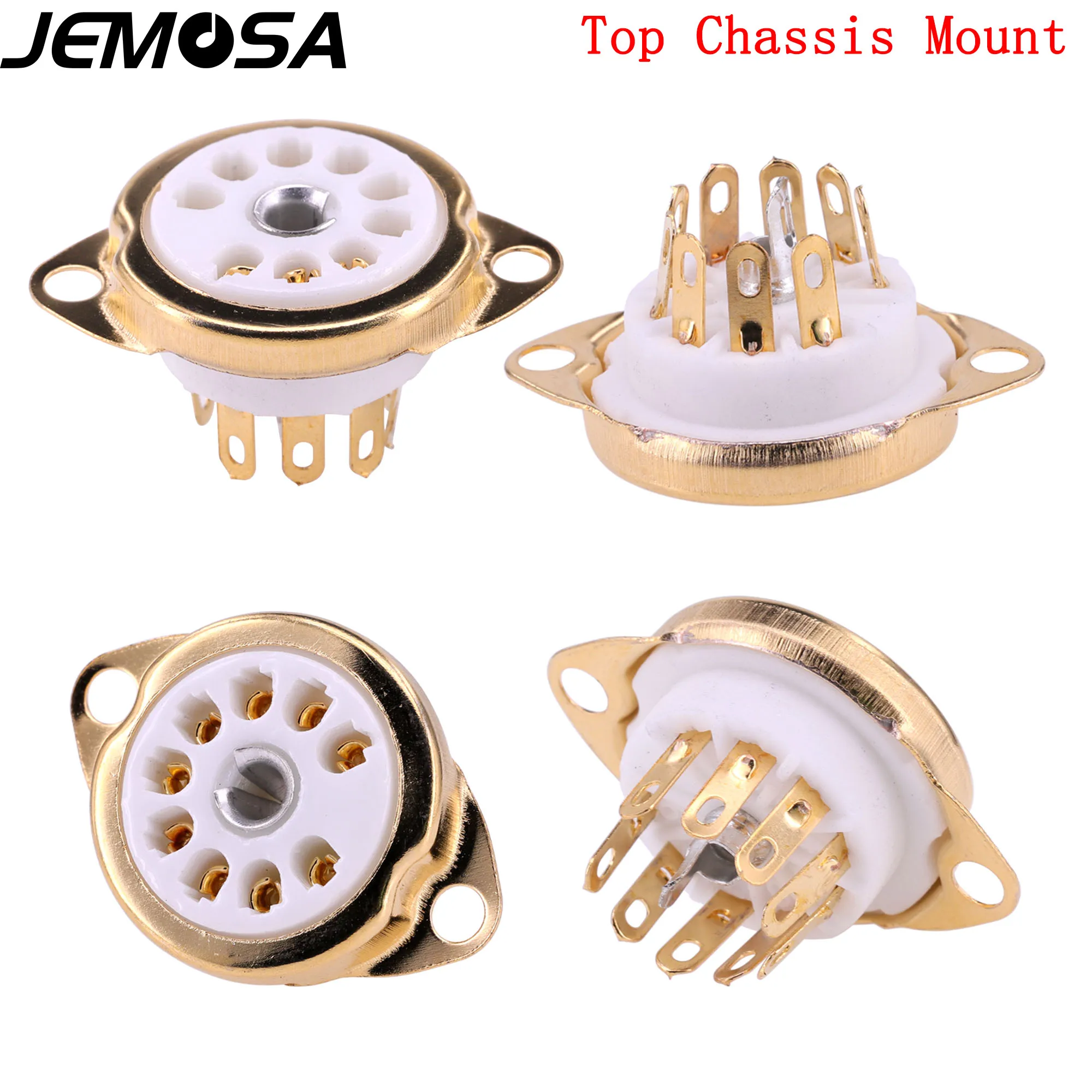 9pin Ceramic tube sockets GZC9-C B9A Valve Tube Base for 12AX7 ECC83 6922 ECC88 EL84 ECC82 12AU7  Vaccum Tube Amplifier Hifi