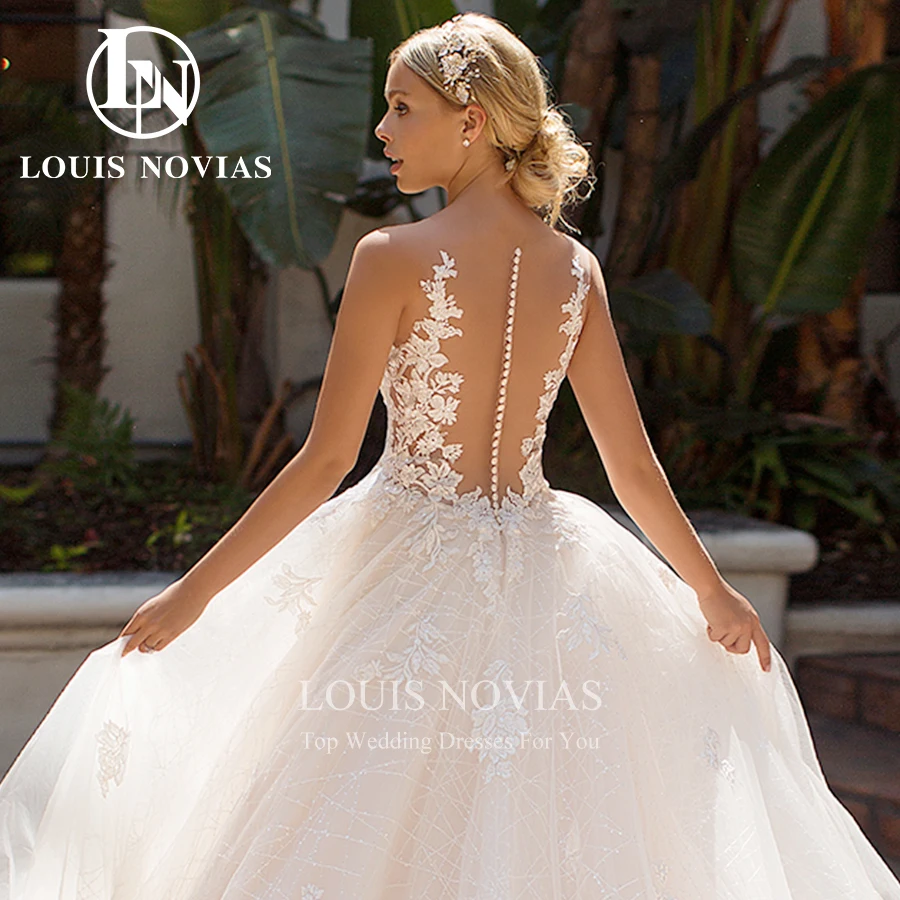 LOUIS NOVIAS Boho Wedding Dresses For Women 2024 Spaghetti Straps Sweetheart Appliques A-Line Wedding Gown Vestidos De Novia