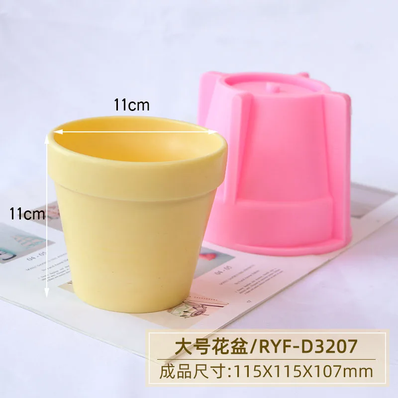 Clay Mold for Concrete Pot Concrete Casting Silicone Molds DIY Succulent Plant Pot Mold Big Size Concrete Design Mold