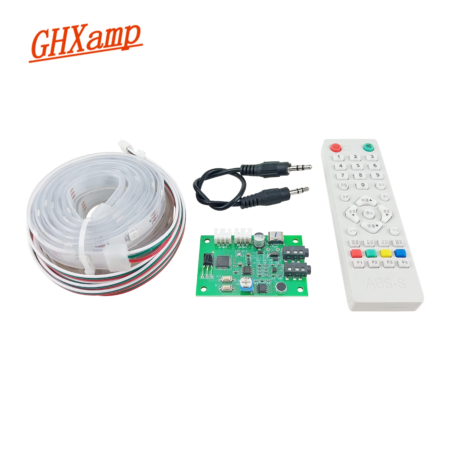 GHXAMP 1Meter 30LED Car Soft Light Strip Audio Level Indicator Colorful Music Spectrum Voice Remote Control Waterproof 6 Modes