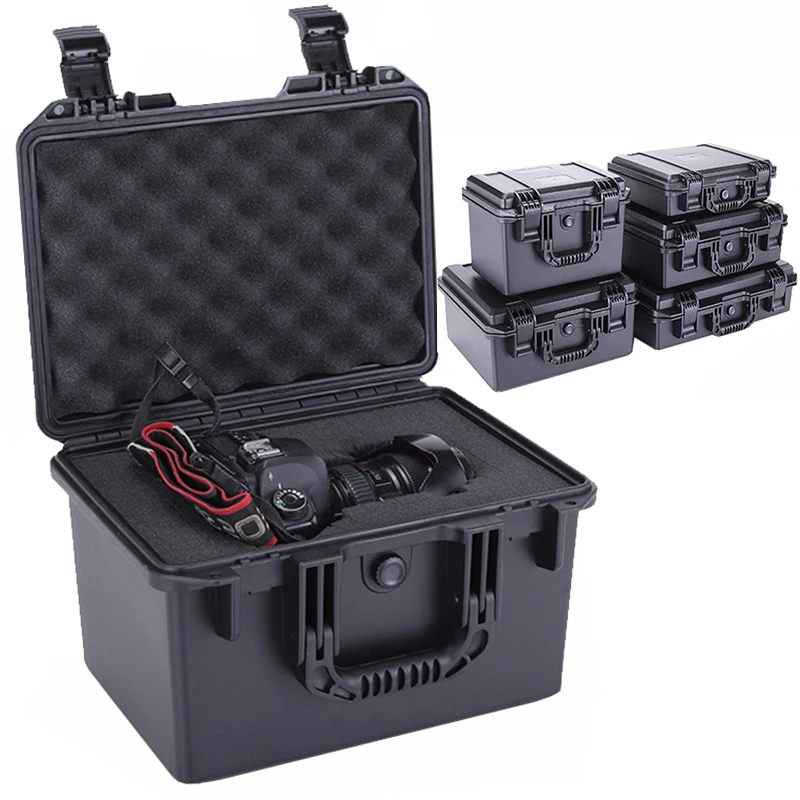 Waterproof Safety Case ABS plastic ToolBox Outdoor Sealed Safety tool Box Equipment instrument Tool Case shockproof