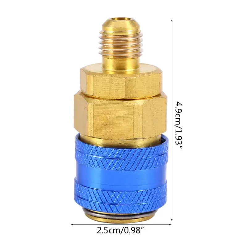 2021 New 1 Pair Freon R134A H/L Car Quick Coupler Connector Brass Adapters Refrigerant