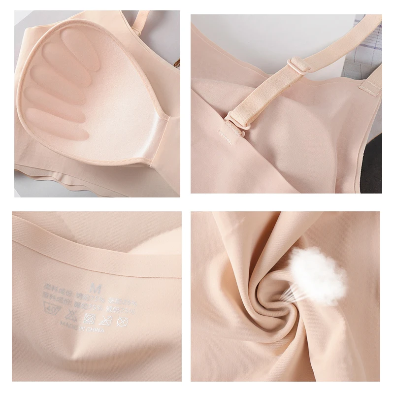 3PCS Sexy Brassiere Active Push Up Bra Seamless Bras For Women Female Underwear Full Cup Comfortable Bralette XXL Size Lingerie