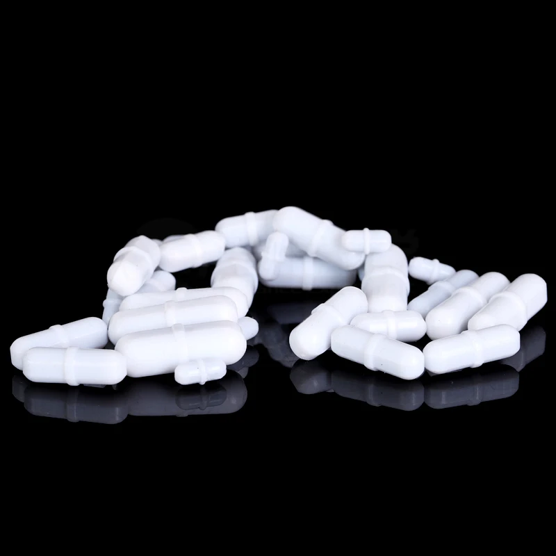 PTFE-Magnetrührstab, Typ B, weiß, zylindrisch, mit Drehring, Rührstab, Mischstab, verschiedene Größen, 10 Stück. – Detail 3