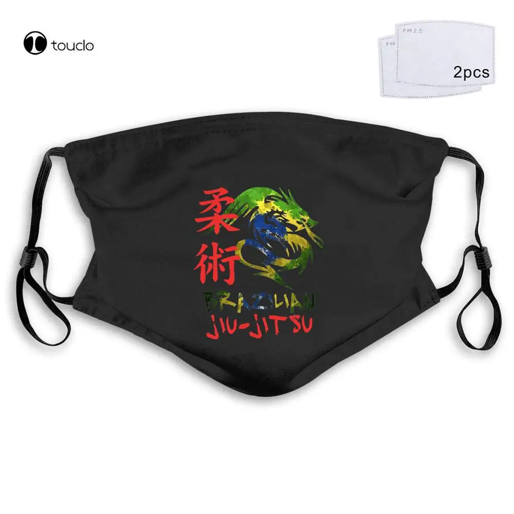 Masker Wajah Tempur Brasil Jiu-jitsu, Kain Saku Filter Dapat Digunakan Kembali Dapat Dicuci