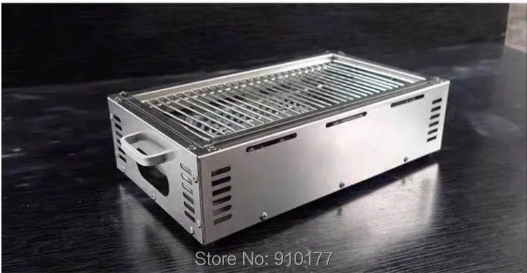 Small Stainless Steel Charcoal Bbq Grills Heat Preservation Stove Commercial Mutton Barbecue Oven  Table Barbecue Box 135