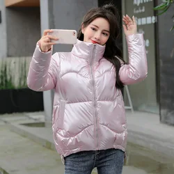 New style short stand-up collar Korean loose bread clothes trendy little student jacket winter clothes