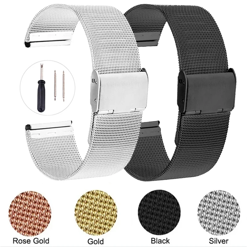 Milanese Stainless Steel Band For Huawei Watch GT 2 Pro 42mm 46mm Strap For Honor GS Pro / ES Magic 20mm 22mm Bracelet Watchband