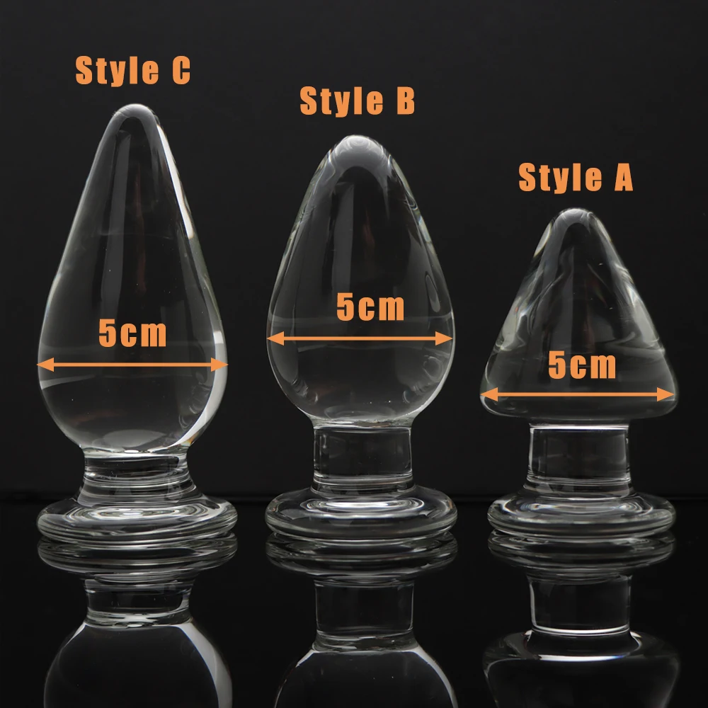 5cm Big Glass Butt Plug Crystal Dildo Anal Plug For Man Prostate Massage Masturbation Stimulate Anal Bead Orgasm Gay Sex Product