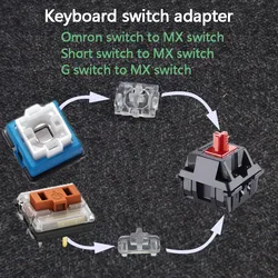 Eje adaptador de interruptor de teclado para Omron/perfil corto/bajo, interruptor mecánico personalizado, Choc S/Romer G a MX, Logitech