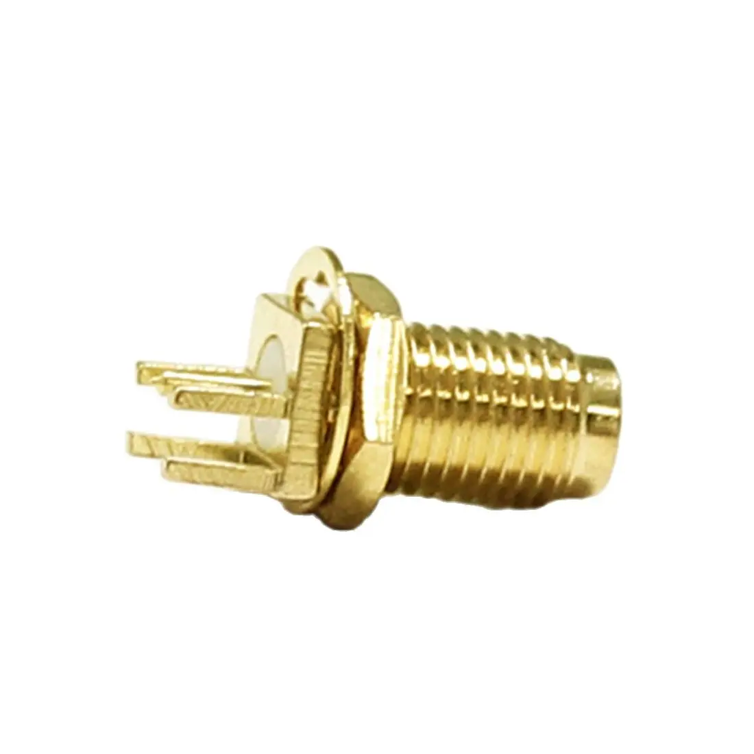 

1PC RP-SMA Female Jack Nut RP-SMA RF Coax Modem Convertor Connector End Launch PCB Cable Straight Goldplated New Wholesale