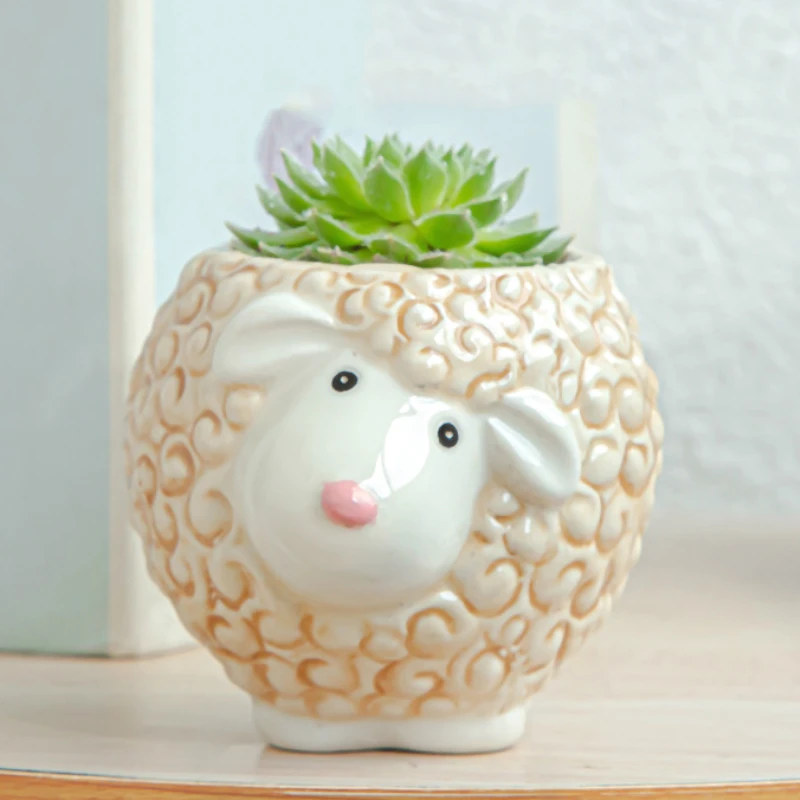 Śliczne zwierzę doniczka doniczka kryty wazon ceramiczny ozdoby na biurko Home Decor dekoracja ogrodowa doniczka na sukulenty