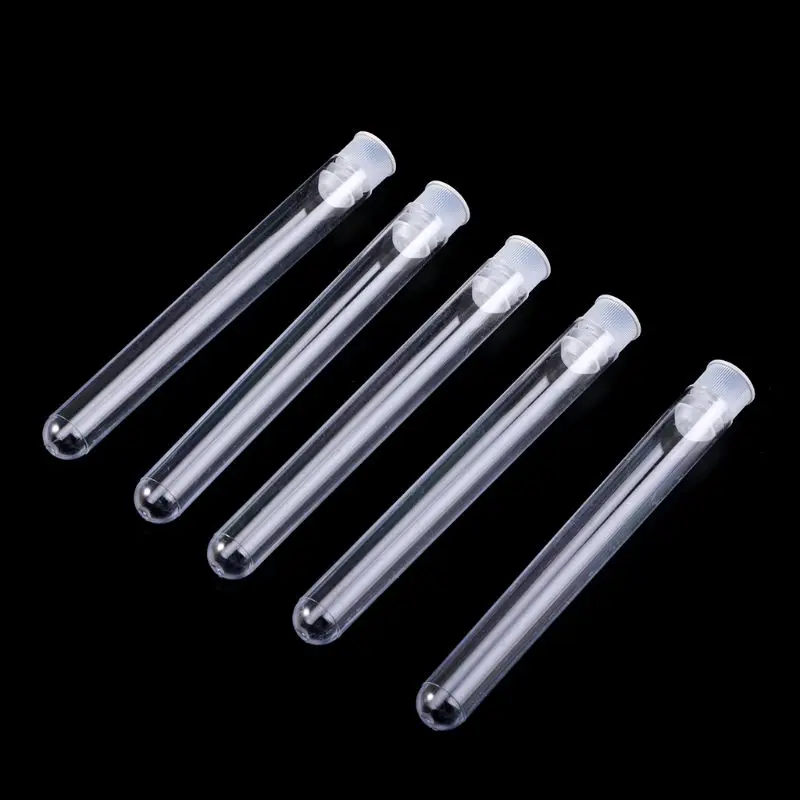 50Pcs Clear Plastic Centrifuge Tubes Set Lab Test Container Anti-leaking Cap Include for Student Teahcer Lab Experiment