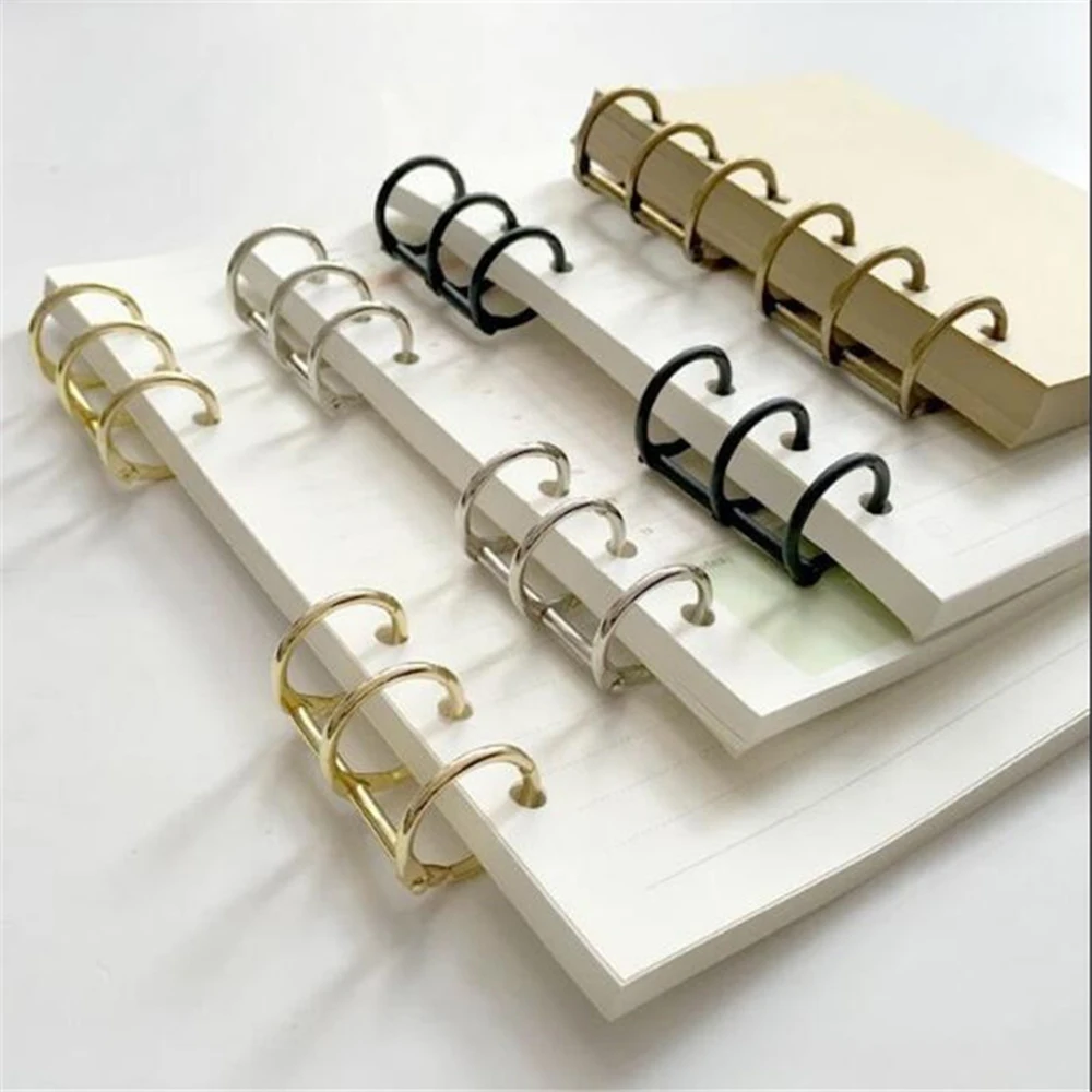 

3 Rings Metal Loose Leaf Ring Binder Hinged Ring Binding Rings Calendar Circle Scrapbook Clips