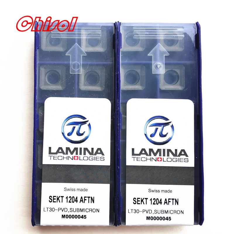 Gratis Pengiriman CNC Carbide Penggilingan Sisipan Sekt 1204 Aftn LT30 Kualitas Tinggi SEKT1204AFTN LT30 Mill Tips Pisau Cutter