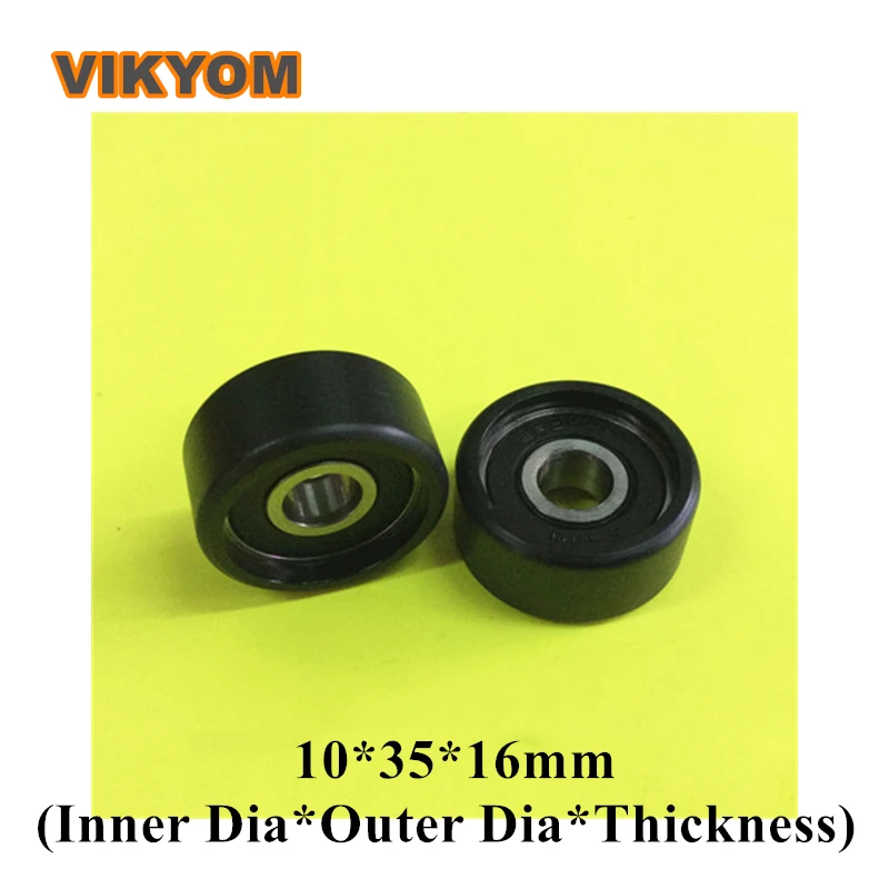 

10x35x16mm Coated POM Bearings Plastic Pulley Wheels Deep Groove Ball Bearing With Nylon Cage Sealed Bearing Used on Furniture