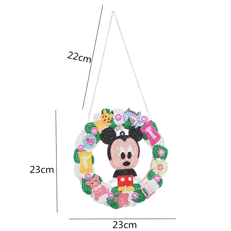 Disney 5D diament malarstwo wieniec świąteczny specjalny Rhinestone Cartoon Donald Mickey dziecko haft DIY dekoracja wnętrz (rękodzieło)