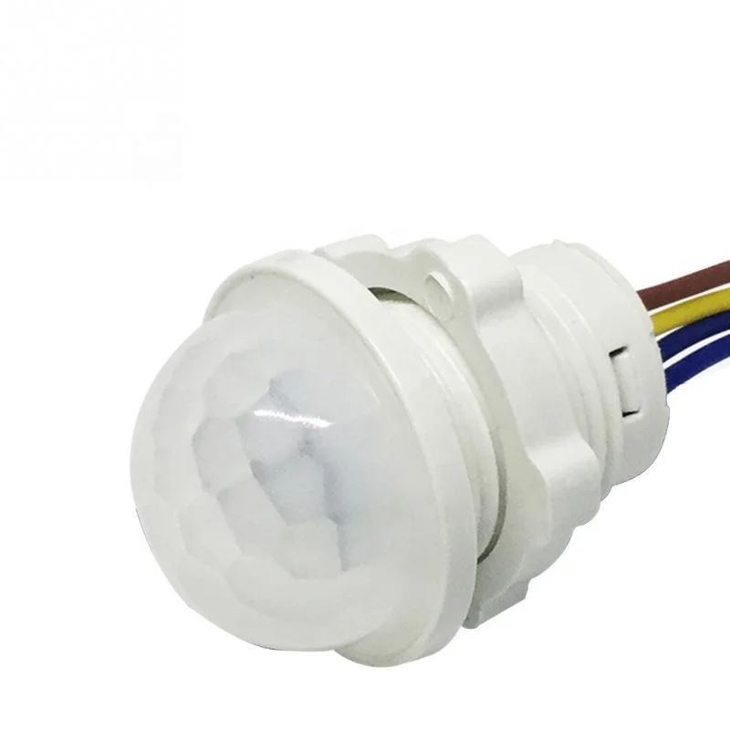 80-240v 40mm luz infravermelha branca ajustável sensor de movimento tempo atraso casa iluminação pir interruptor led sensível