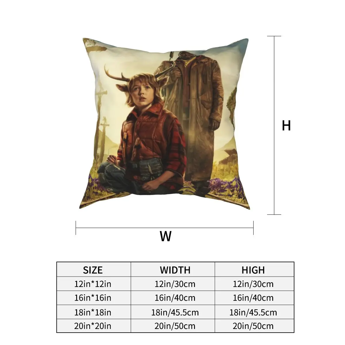 Sweet Tooth Poster Pillow Covers Living Room Netflix Show TV Series Deer Antlers Child Cushion Case Decor Pillowcase 40*40cm