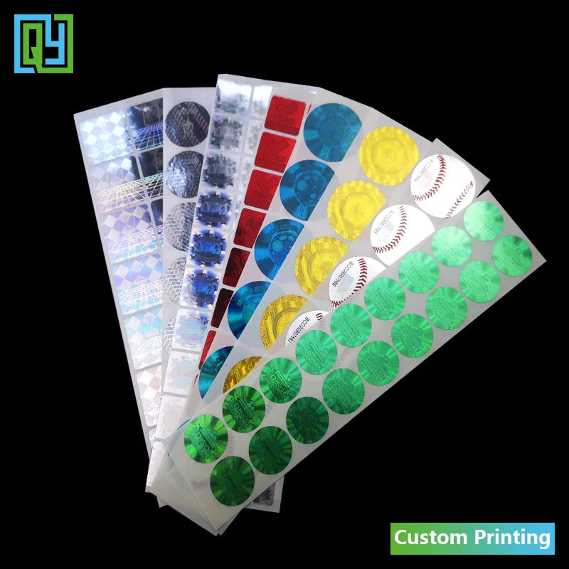 Design Custom Printing Adhesive Kraft Fragile Texture Paper Hologram VOID Waterproof Security Seals Label Stickers