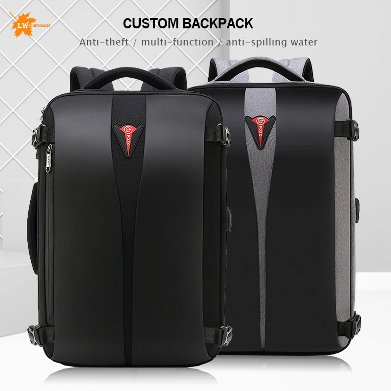 

Customized High-end Business Men's Anti-theft Backpack Fashion Waterproof Laptop Bag Travel Bag large School Bag Printed Logo