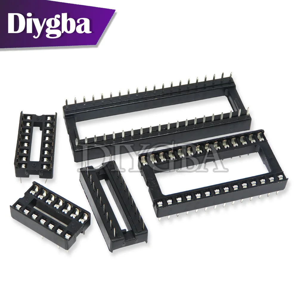 Imagem -06 - Soquete do Mergulho do Conector dos Soquetes de ic 14 16 18 20 24 28 40 Pin 254 Milímetros Dip6 Dip8 Dip14 Dip16 Dip18 Dip20 Dip28 Dip40 10 Peças