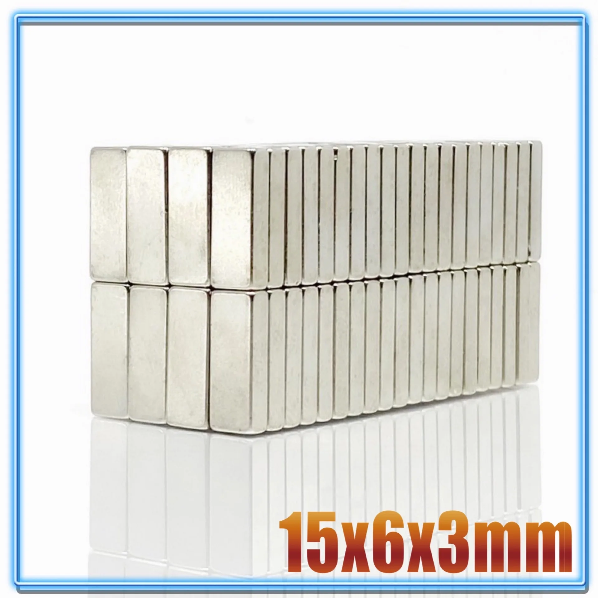 10/20/50/100/500Pcs 15x6x3 Neodymium Magnet 15*6*3 NdFeB Magnets Block Super Powerful Strong Permanent Magnetic imanes Block