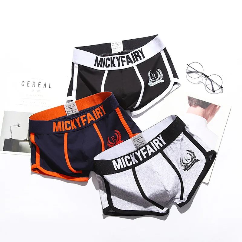 4pcs/lot Male Panties Cotton Men\'s Underwear Boxers Breathable Man Boxer Solid Underpants Comfortable Brand Shorts men underwear