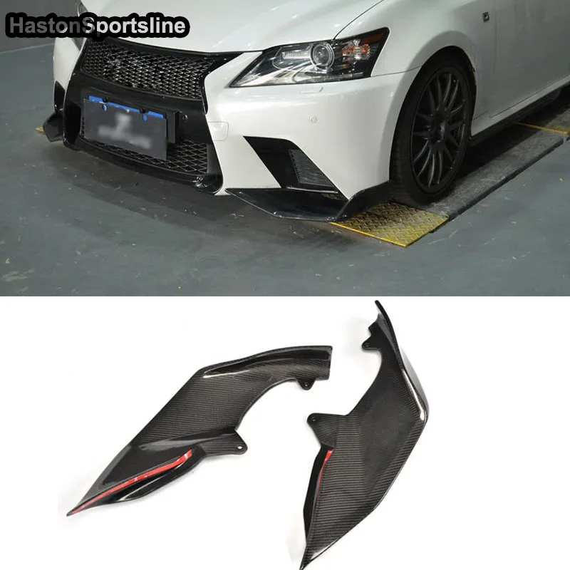 For Lexus GS F Sport GS350 Carbon Fiber Front Splitter Apron Spoiler Car Accessories 2012 2013 2014 2015