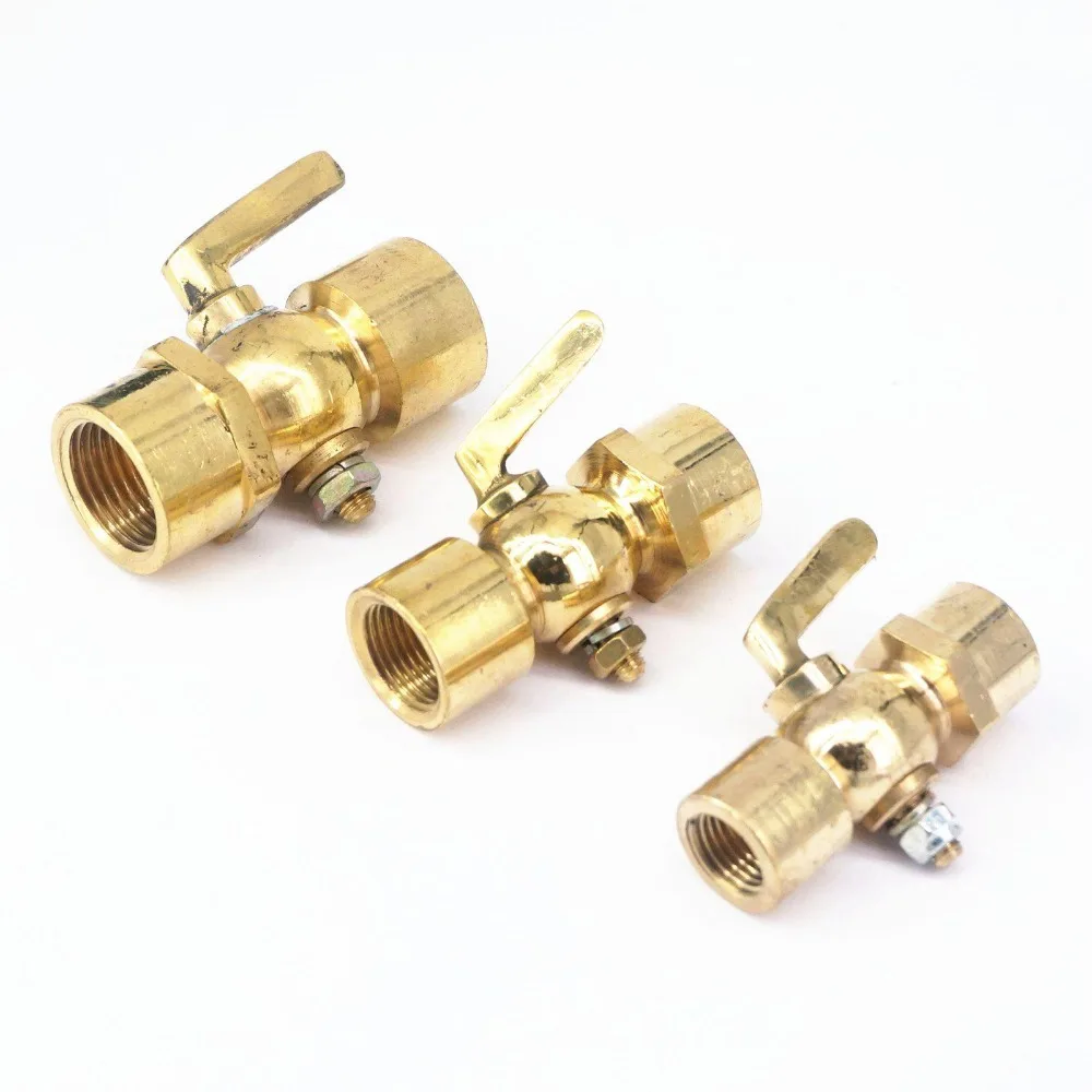 1/4 "3/8" 1/2 "BSP Innengewinde Messing Ablauf petcock Abschaltung Ventil Für Kraftstoff Gas Öl Luft – Detail 1