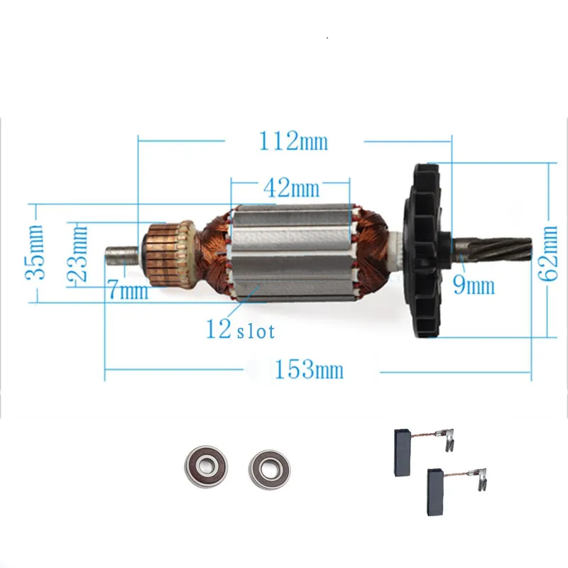 220-240V Armature Rotor for BOSCH 26 GBH2-26 GBH2-26E GBH2-26DE GBH2-26DRE GBH2-26RE GBH2400 GBH2-26DFR GBH2600 GBH 2-26 GBH26