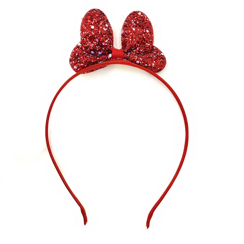 Grand bandeau mickey à paillettes, 3 pièces, serre-tête préféré des enfants, accessoires de cheveux, cadeau de fête