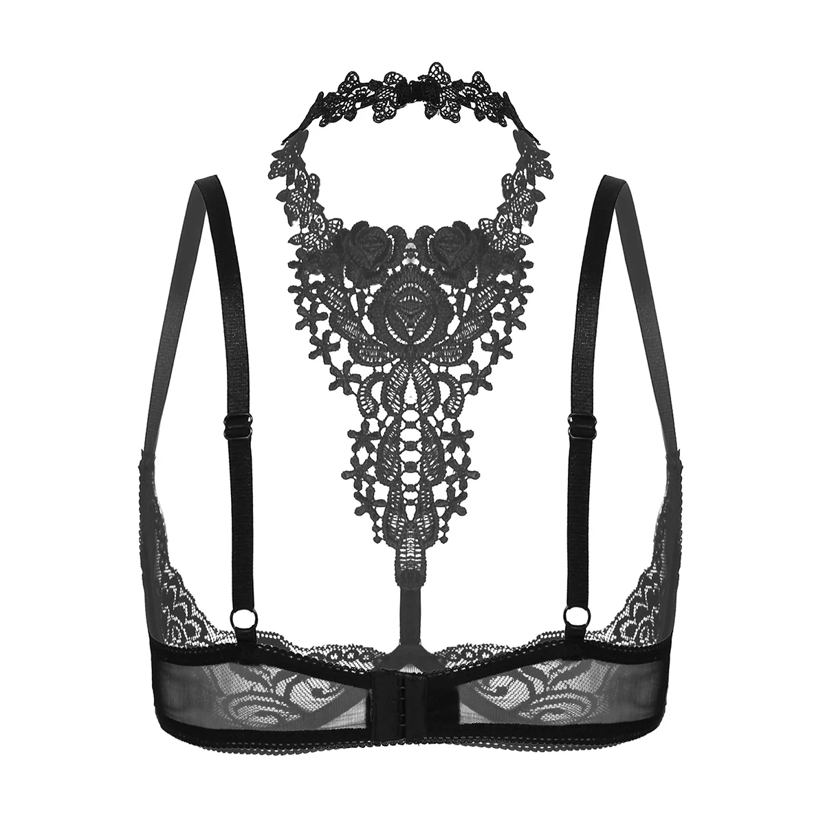 ملابس داخلية نسائية مكشوفة الكأس مكشوفة الحلمات حمالة صدر علوية من الدانتيل الأزهار ملابس داخلية غير مبطنة صدرية رسن عارية الثدي ملابس داخلية براليت #2