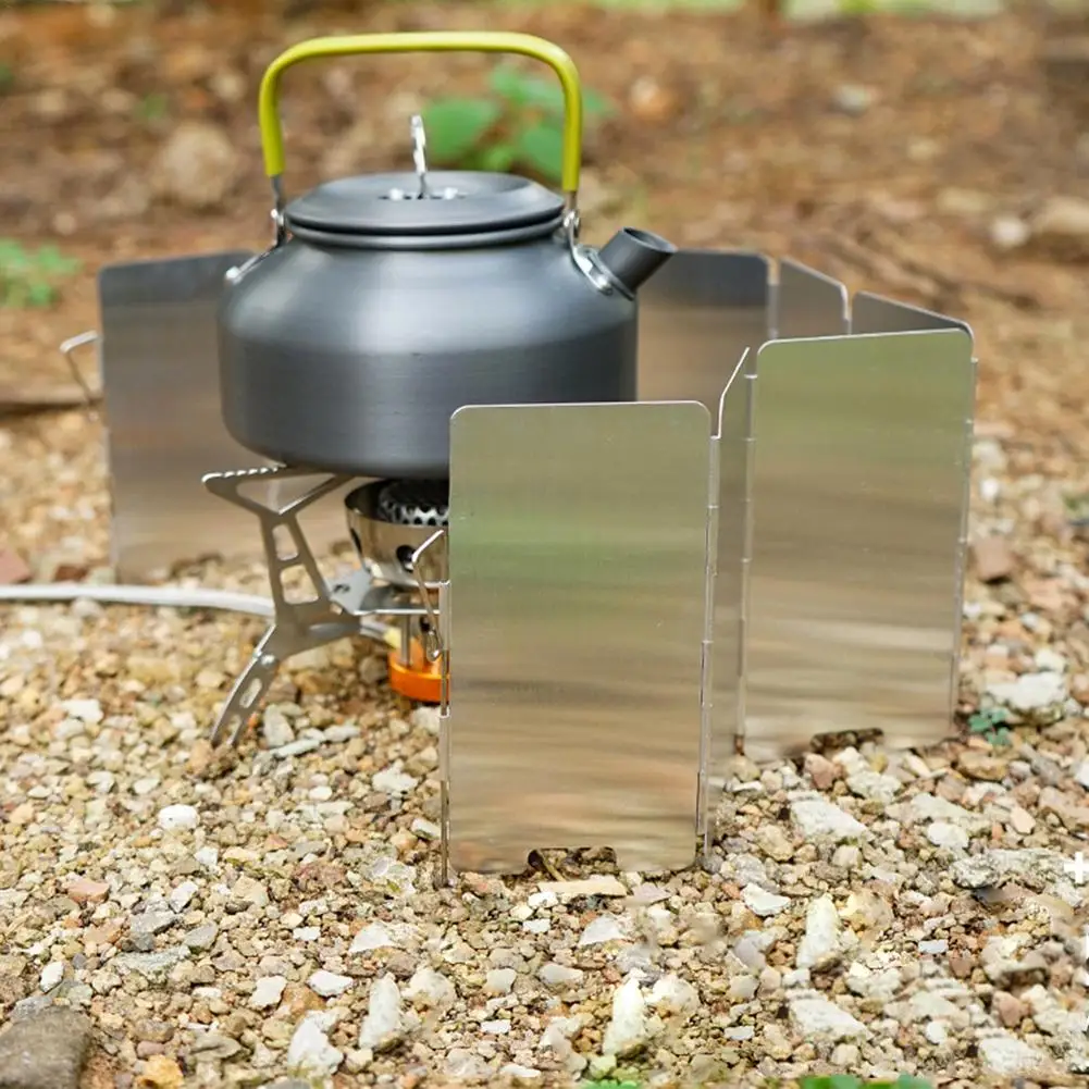 Outdoor Camping Stove Windshield Windscreen Folding Campings Windscreen With Carry Bag For Outdoor Camping Picnic Cooking