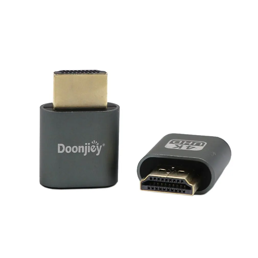 VGA HDMI-compatible Dummy Plug Virtual Display Emulator Adapter DDC Edid Support 1920x1080P For Video Card BTC Mining Miner
