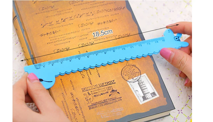 5 Pcs Giraffe Ruler Ruler Student Prizes Wholesale School Supplies Stationery Cute Cartoon Ruler Of 15 cm